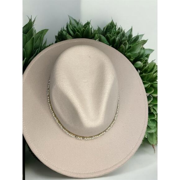 San Diego Hat Company Pearl Trim Wide Brim Fedora - Picture 2 of 7